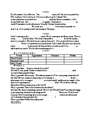 Bài tập Tiếng Anh Lớp 6 - Unit 1 đến 12